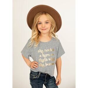 Joyfolie Mia Joy HeroTee in Heather Gray Girl’s Size 3
